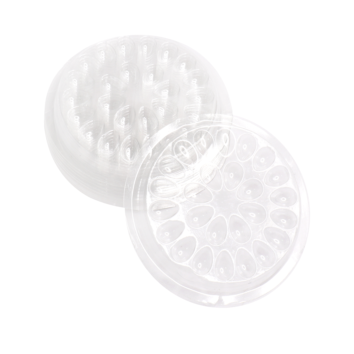 12011-25122-2-12-4-2 Set suport adeziv pentru extensii gene, 10 bucati, transparent - imagine 1