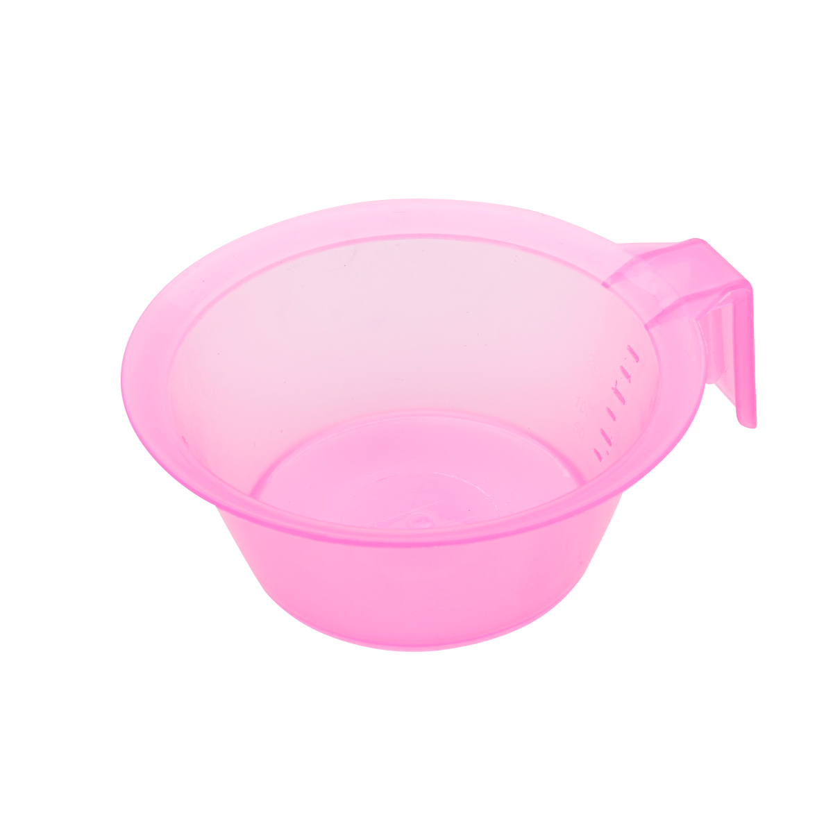 13658-8-62-211-132 Bol gradat cu maner pentru vopsea de par, roz transparent - imagine 1