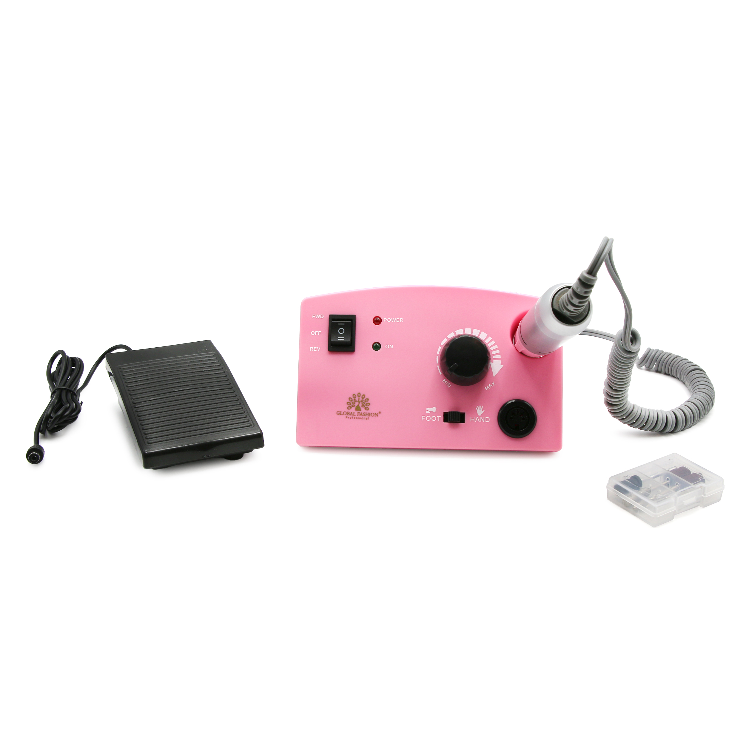 6387-1 Pila electrica de unghii DM-868-2, 65W, 35000 rpm, Roz - imagine 1