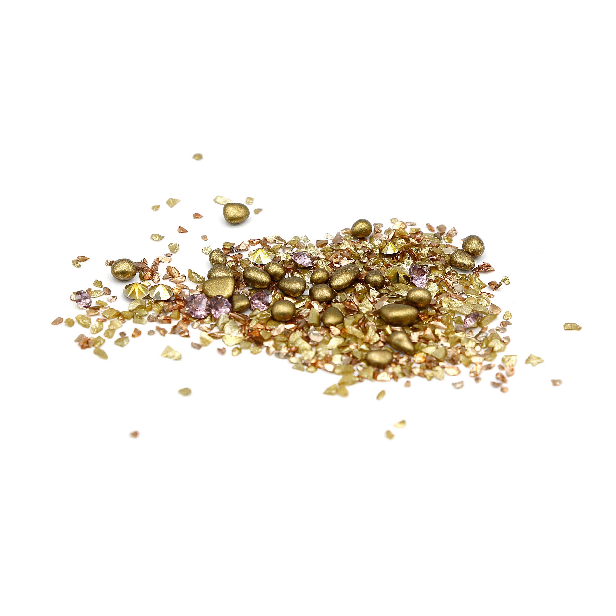 12984-3 Cristale unghii tip Swarovski, culoare aurie - imagine 1