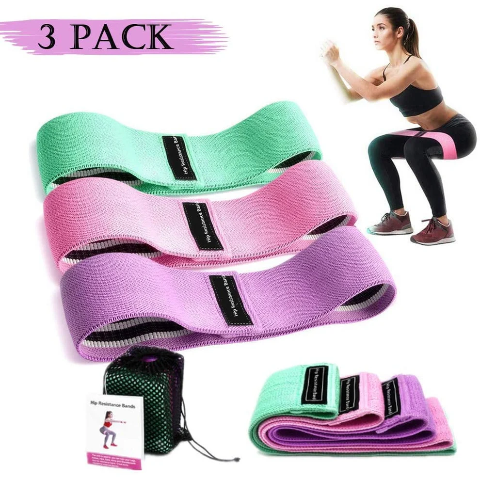 995f9b645bb23c7d02260e6ae3a16e30 Set 3 Benzi Elastice Multicolor ,Rezistenta Usoara, Medie si Greu + Hip Band Verde pentru Fitness, Yoga, Crosfit - imagine 1