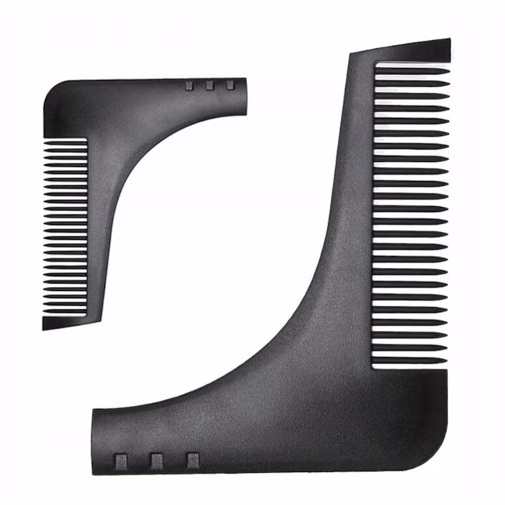 res_c2649038e82939d69cac6484be640a87 Pieptene cu sablon pentru stilizarea barbi - imagine 1